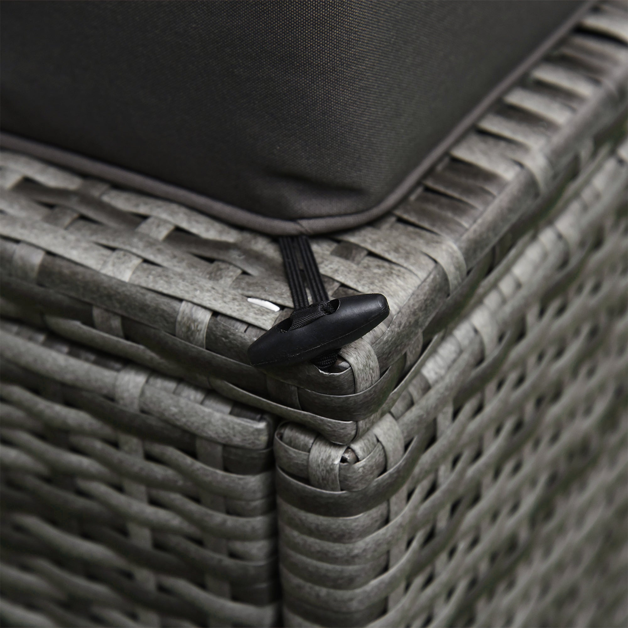 6 Pieces Outdoor PE Rattan Wicker Patio Furniture Sofa Set with Thick Cushions, Deluxe Garden Sectional Couch with Glass Top Table, Mixed Grey and Charcoal Patio Furniture Sets at Gallery Canada
