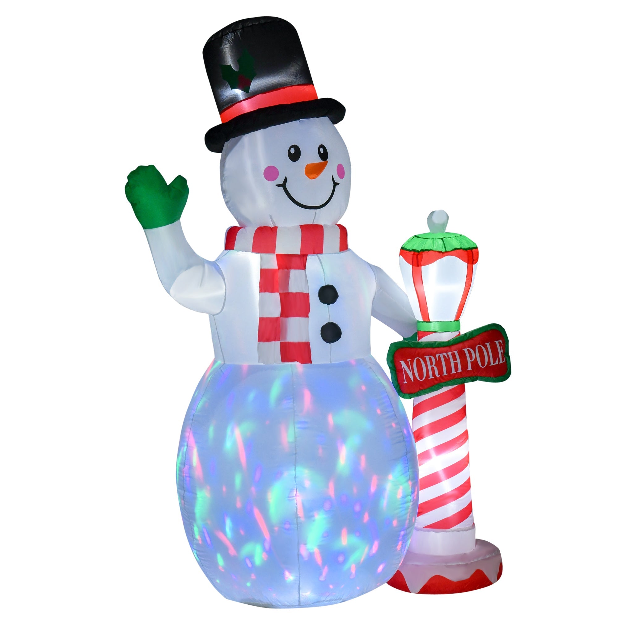 7.9 feet Christmas Inflatable Snowman Decoration Airblown Lighted for Home Indoor Outdoor Garden Lawn Decoration Party Prop Christmas Inflatables White  at Gallery Canada