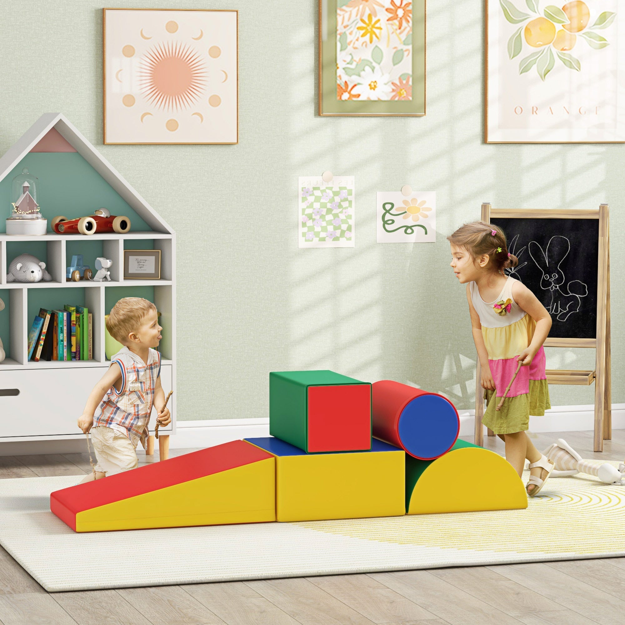 5 Piece Climb and Crawl Activity Playset Soft Safe Foam for Toddler Learning Toy Baby Gym & Playmats at Gallery Canada