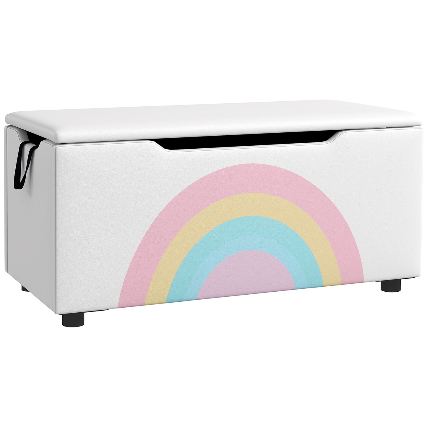 Toy Chest, Kids Toy Bench Box, Lightweight Storage Bench with Lid and Side Handles, for Nursery Room Playroom Bedroom, Gift for 3-8 Years Old, White Baby & Kids Storage Multi Colour  at Gallery Canada