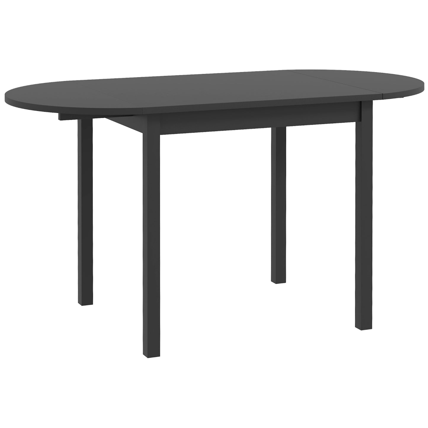 Solid Wood Kitchen Table, Drop Leaf Tables for Small Spaces, Folding Dining Table, Black Bar Tables & Dining Tables Black at Gallery Canada