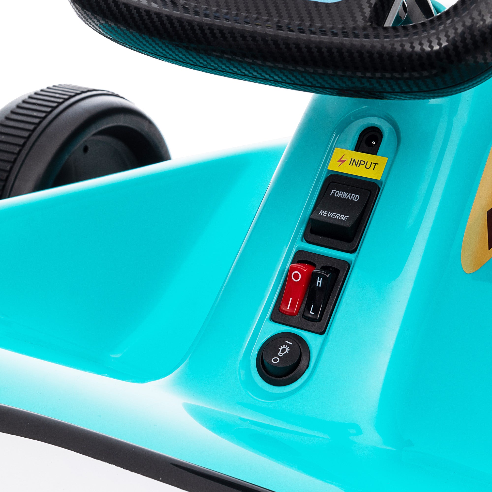 6V Electric Go Kart for Aged 3-5 Kids with Music, Light, Horn, Blue Pedal Go Karts for Kids at Gallery Canada
