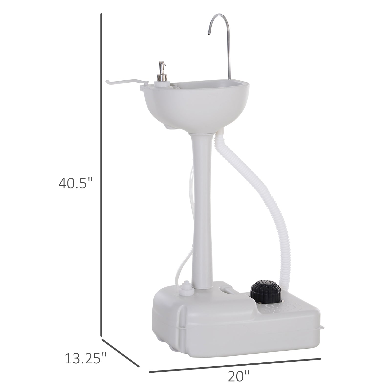 Portable Camping Sink Hand Wash Station with 17L Water Tank, Soap Dispenser and Towel Holder, for Outdoor Events Camping Sinks at Gallery Canada