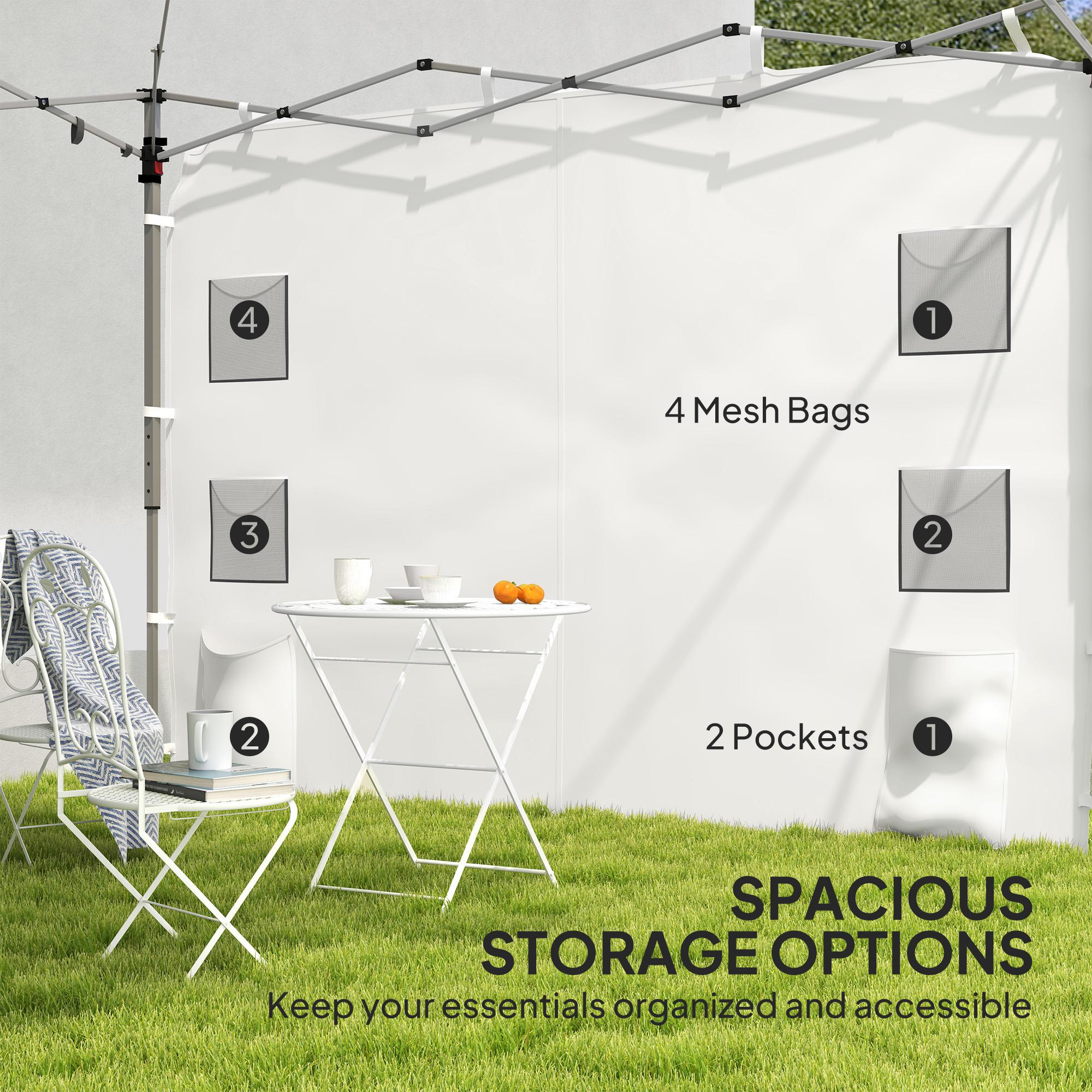 Instant Canopy Sidewall with 4 Storage Bag for 10 x 10 ft Straight Leg Pop Up Canopies, 1 Pack Sidewall Only, White Gazebo Sidewalls at Gallery Canada