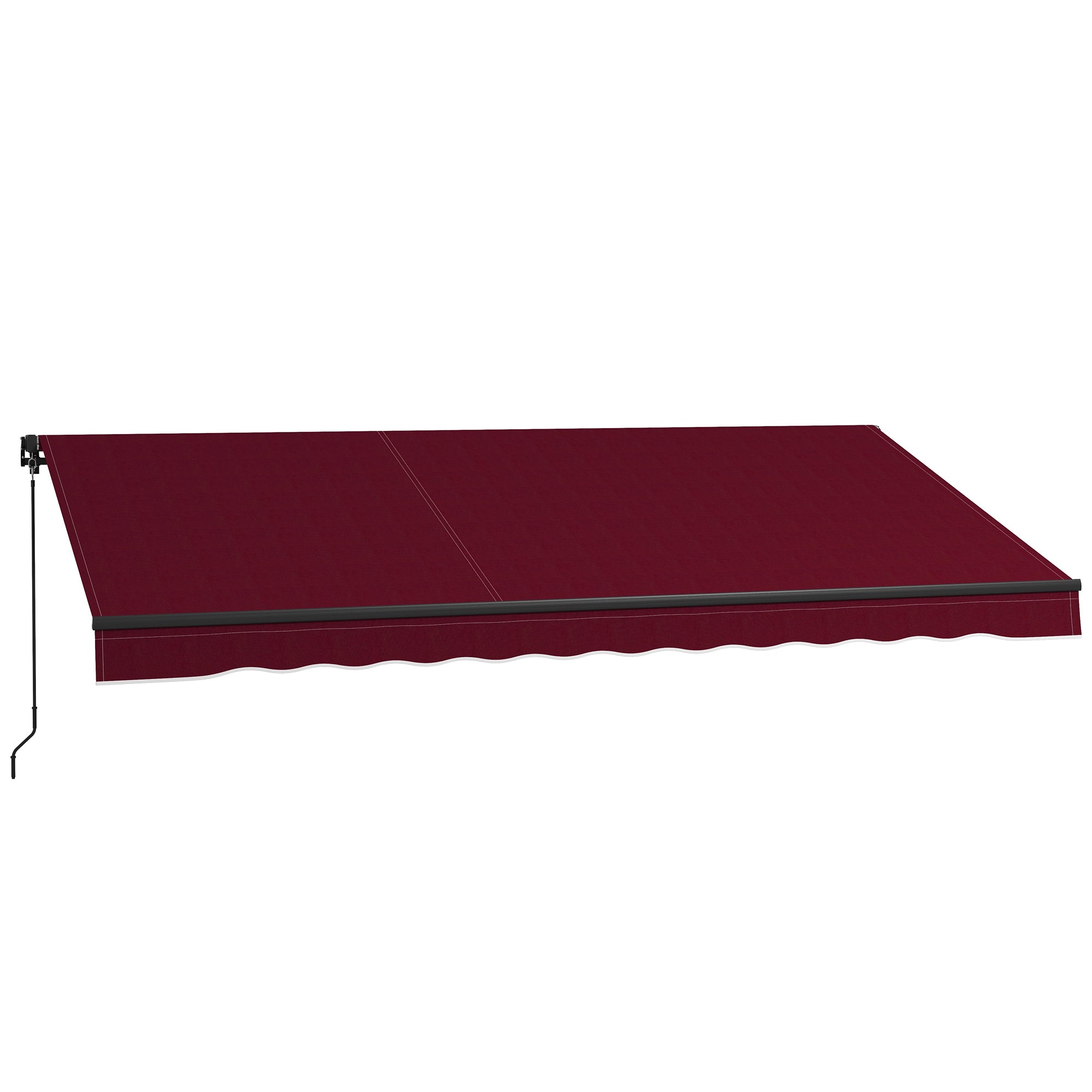 13' x 10' Retractable Awning, 280gsm UV Resistant Sunshade Shelter, for Deck, Balcony, Yard, Wine Red Window Awnings Wine Red at Gallery Canada