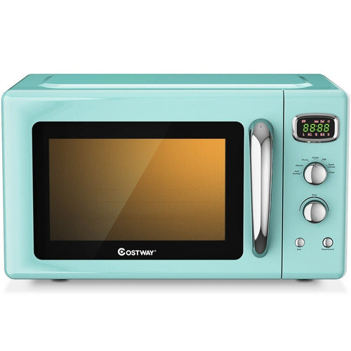 0.9 Cu.ft Retro Countertop Compact Microwave Oven, Green