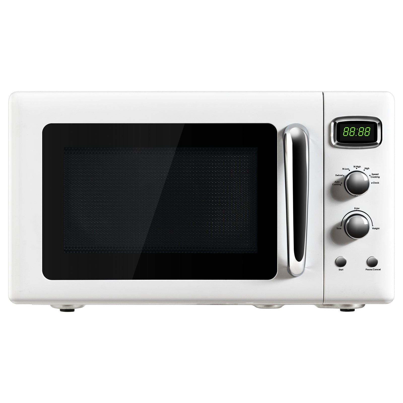 0.9 Cu.ft Retro Countertop Compact Microwave Oven, White Toaster Ovens   at Gallery Canada