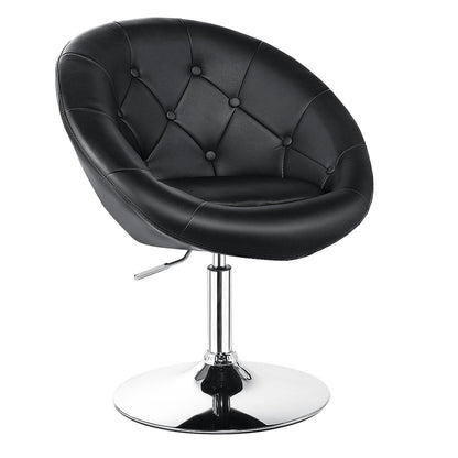 1 Piece Adjustable Modern Swivel Round Tufted, Black Leisure Chairs   at Gallery Canada