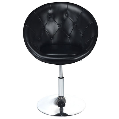 1 Piece Adjustable Modern Swivel Round Tufted, Black Leisure Chairs   at Gallery Canada