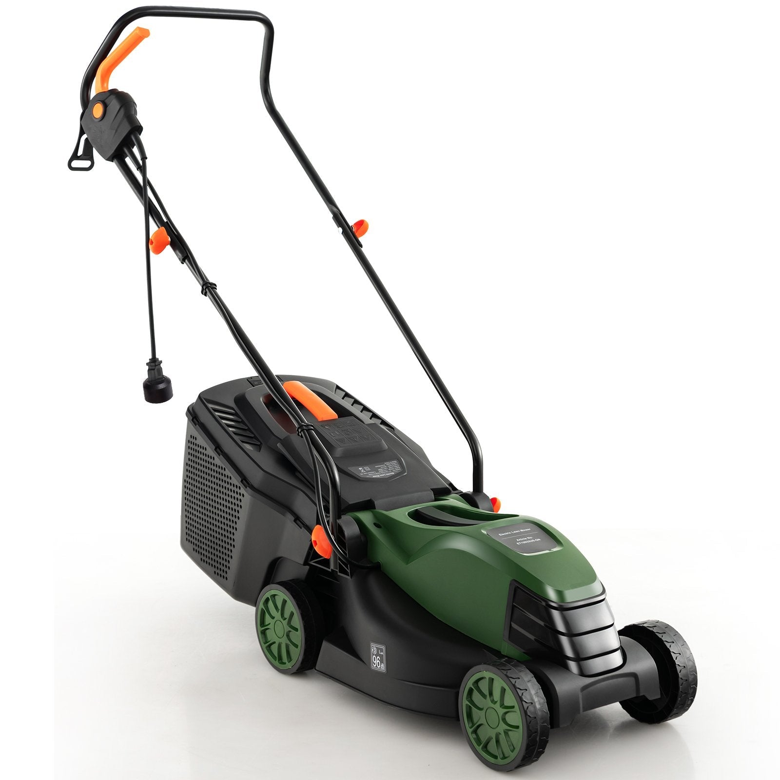 10 AMP 13 Inch Electric Corded Lawn Mower with Collection Box, Blue & Green Garden Tools   at Gallery Canada