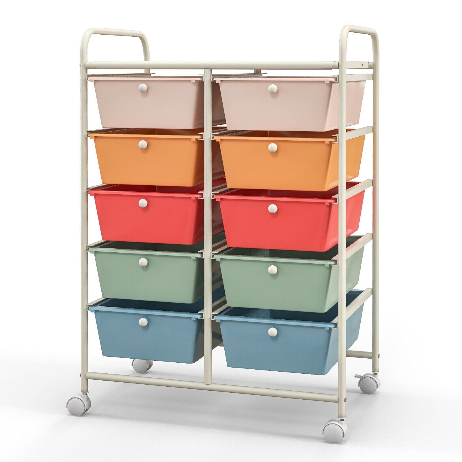 10-Drawer Rolling Storage Cart, Multicolor File Cabinets   at Gallery Canada