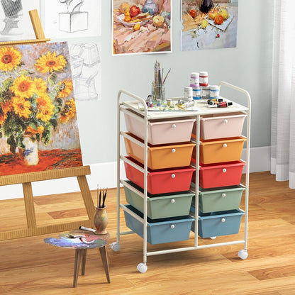 10-Drawer Rolling Storage Cart, Multicolor File Cabinets   at Gallery Canada