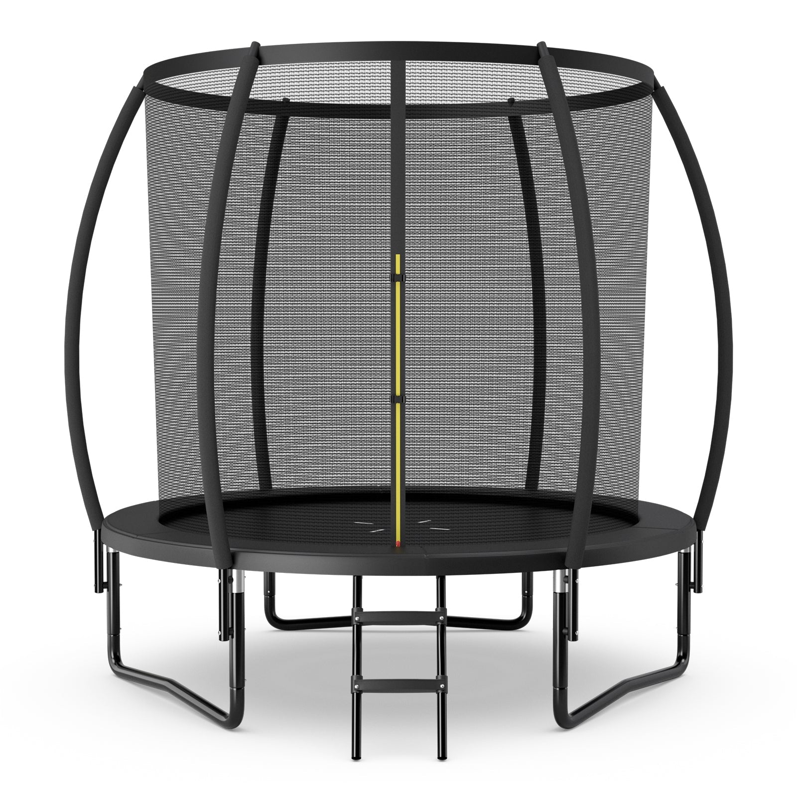 10 Feet ASTM Approved Recreational Trampoline with Ladder, Black Trampolines Black  at Gallery Canada