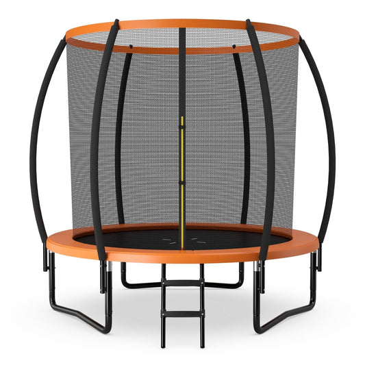 10 Feet ASTM Approved Recreational Trampoline with Ladder, Orange Trampolines   at Gallery Canada