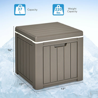 10 Gallon Storage Cooler for Picnic and Outdoor Activities, Brown Coolers   at Gallery Canada