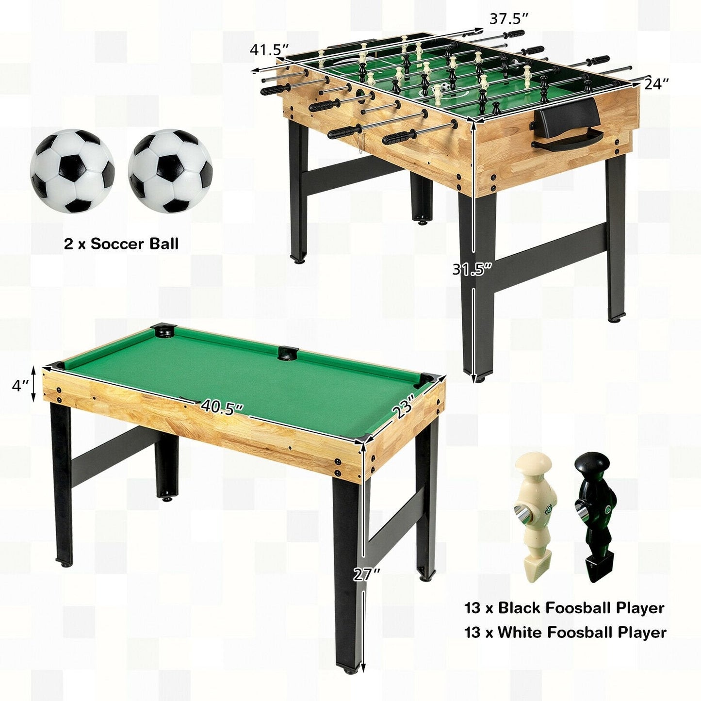 10-in-1 Multi Combo Game Table Set for Home, Multicolor Game Room   at Gallery Canada