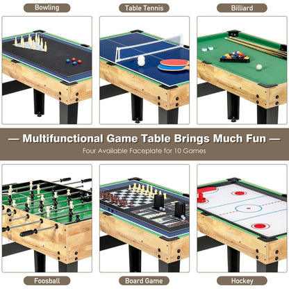 10-in-1 Multi Combo Game Table Set for Home, Multicolor Game Room   at Gallery Canada