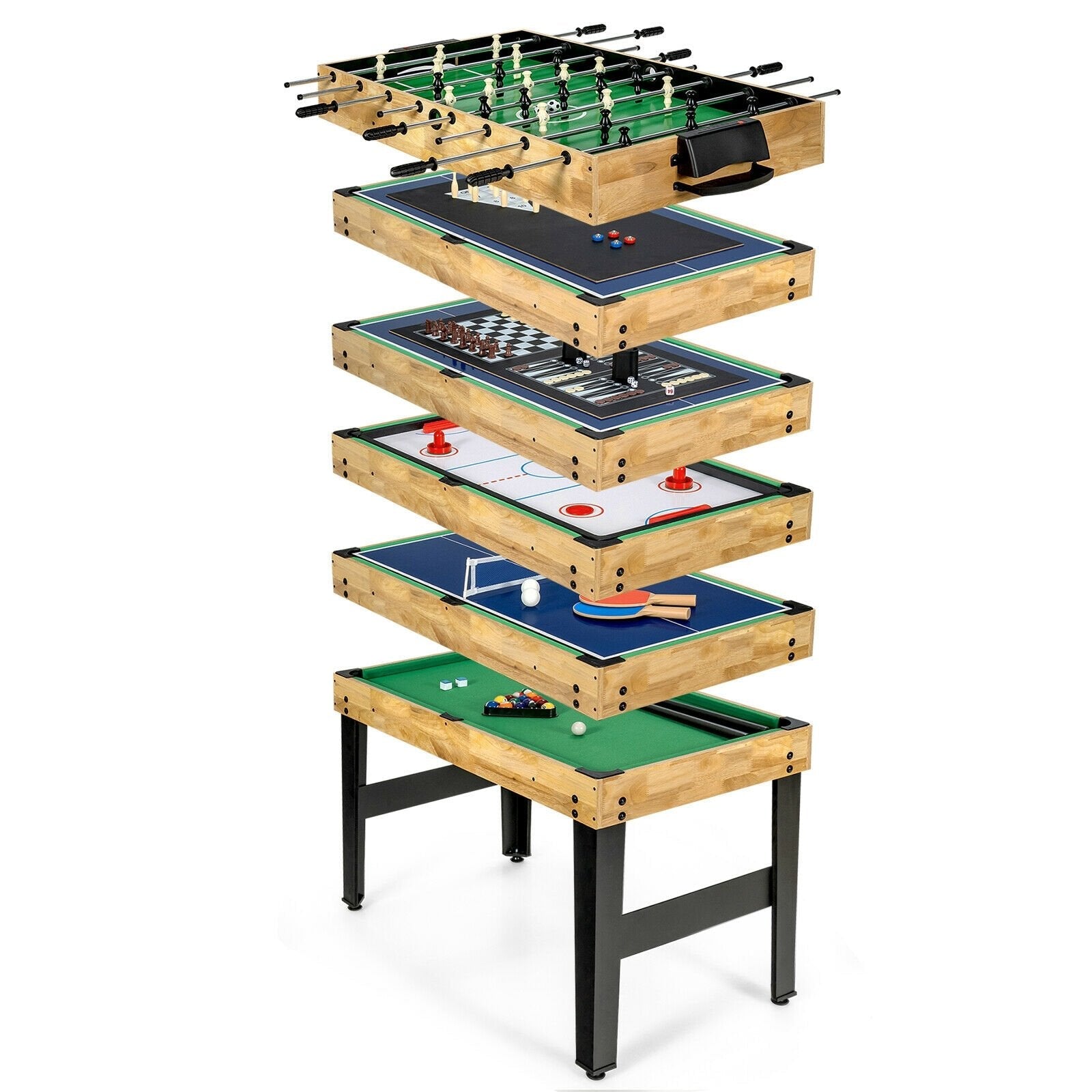 10-in-1 Multi Combo Game Table Set for Home, Multicolor Game Room   at Gallery Canada