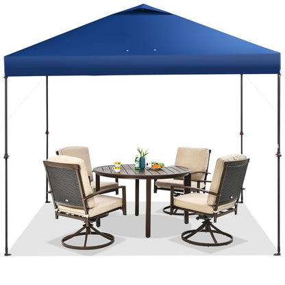 10 x 10 Feet Foldable Outdoor Instant Pop-up Canopy with Carry Bag, Blue Canopies   at Gallery Canada