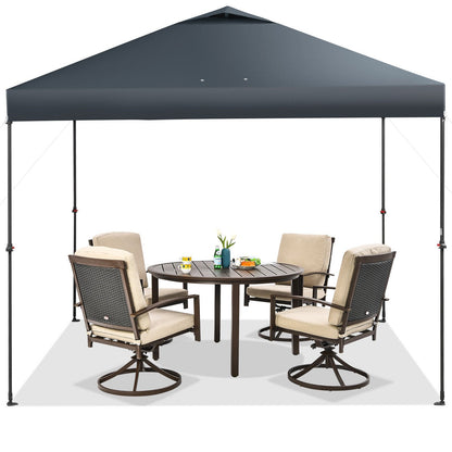 10 x 10 Feet Foldable Outdoor Instant Pop-up Canopy with Carry Bag, Gray Canopies   at Gallery Canada