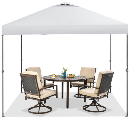 10 x 10 Feet Foldable Outdoor Instant Pop-up Canopy with Carry Bag, White Canopies   at Gallery Canada