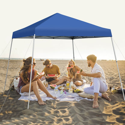 10 x 10 Feet Outdoor Instant Pop-up Canopy with Carrying Bag, Blue Canopies   at Gallery Canada