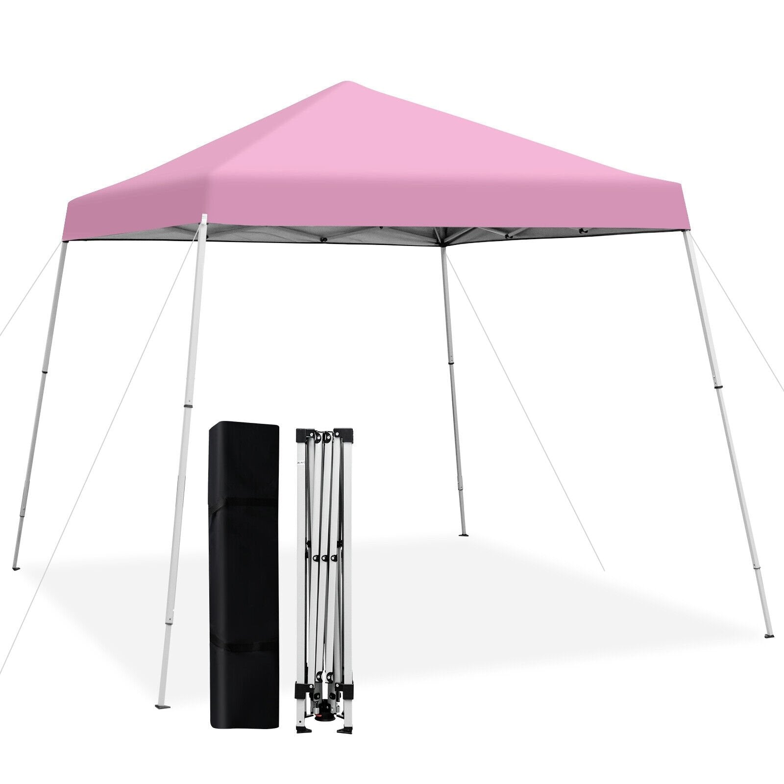 10 x 10 Feet Outdoor Instant Pop-up Canopy with Carrying Bag, Pink Canopies   at Gallery Canada