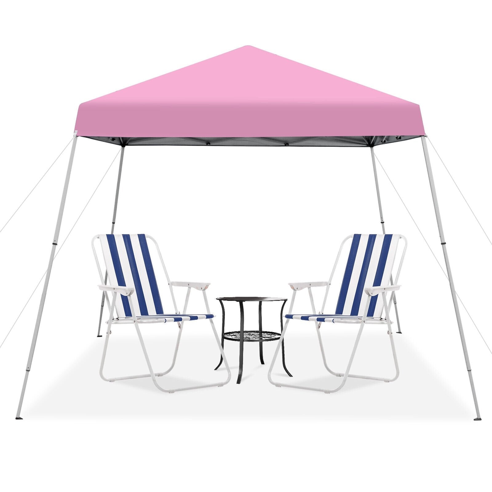 10 x 10 Feet Outdoor Instant Pop-up Canopy with Carrying Bag, Pink Canopies   at Gallery Canada