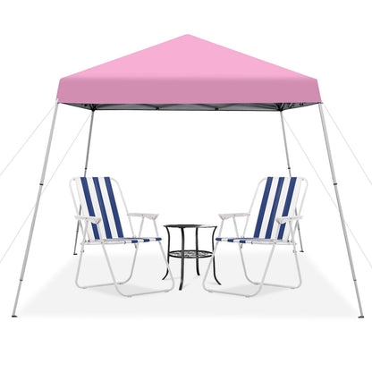 10 x 10 Feet Outdoor Instant Pop-up Canopy with Carrying Bag, Pink Canopies   at Gallery Canada