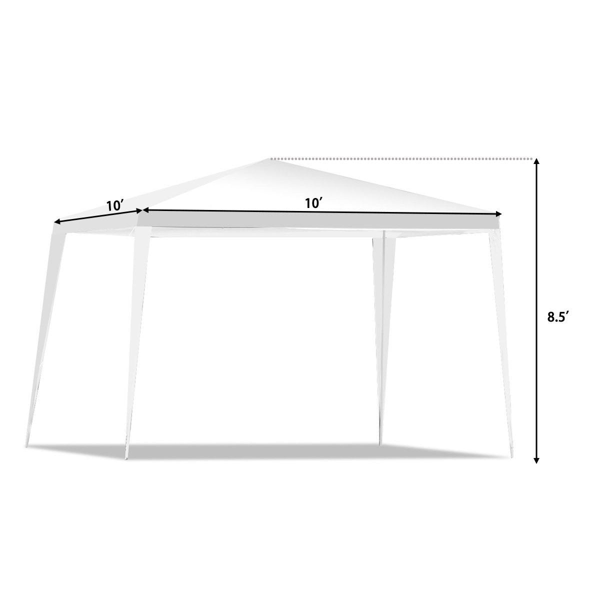 10 x 10 Feet Outdoor Wedding Canopy Tent for Backyard, White Canopies   at Gallery Canada