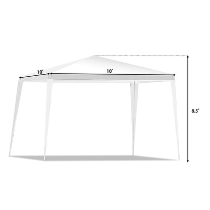 10 x 10 Feet Outdoor Wedding Canopy Tent for Backyard, White Canopies   at Gallery Canada