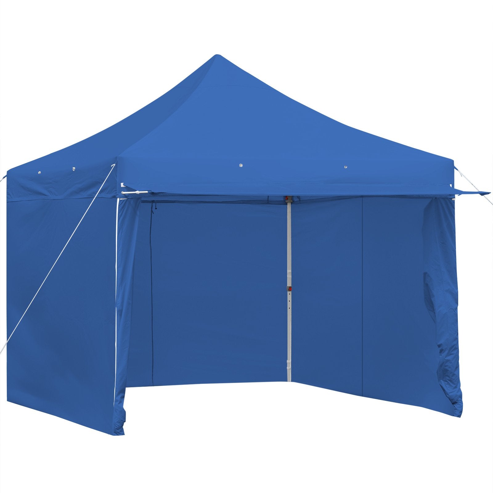 10 x 10 Feet Pop-up Gazebo with 5 Removable Zippered Sidewalls and Extended Awning, Blue Canopies   at Gallery Canada