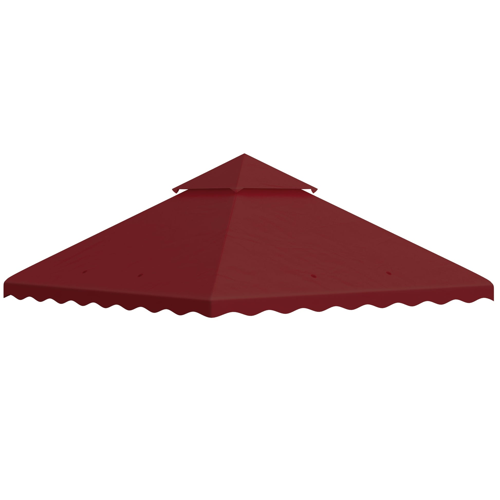 10' x 10' Gazebo Replacement Canopy Cover, 2-Tier Gazebo Roof Replacement (TOP ONLY), Burgundy Gazebo Canopy Replacement Burgundy  at Gallery Canada