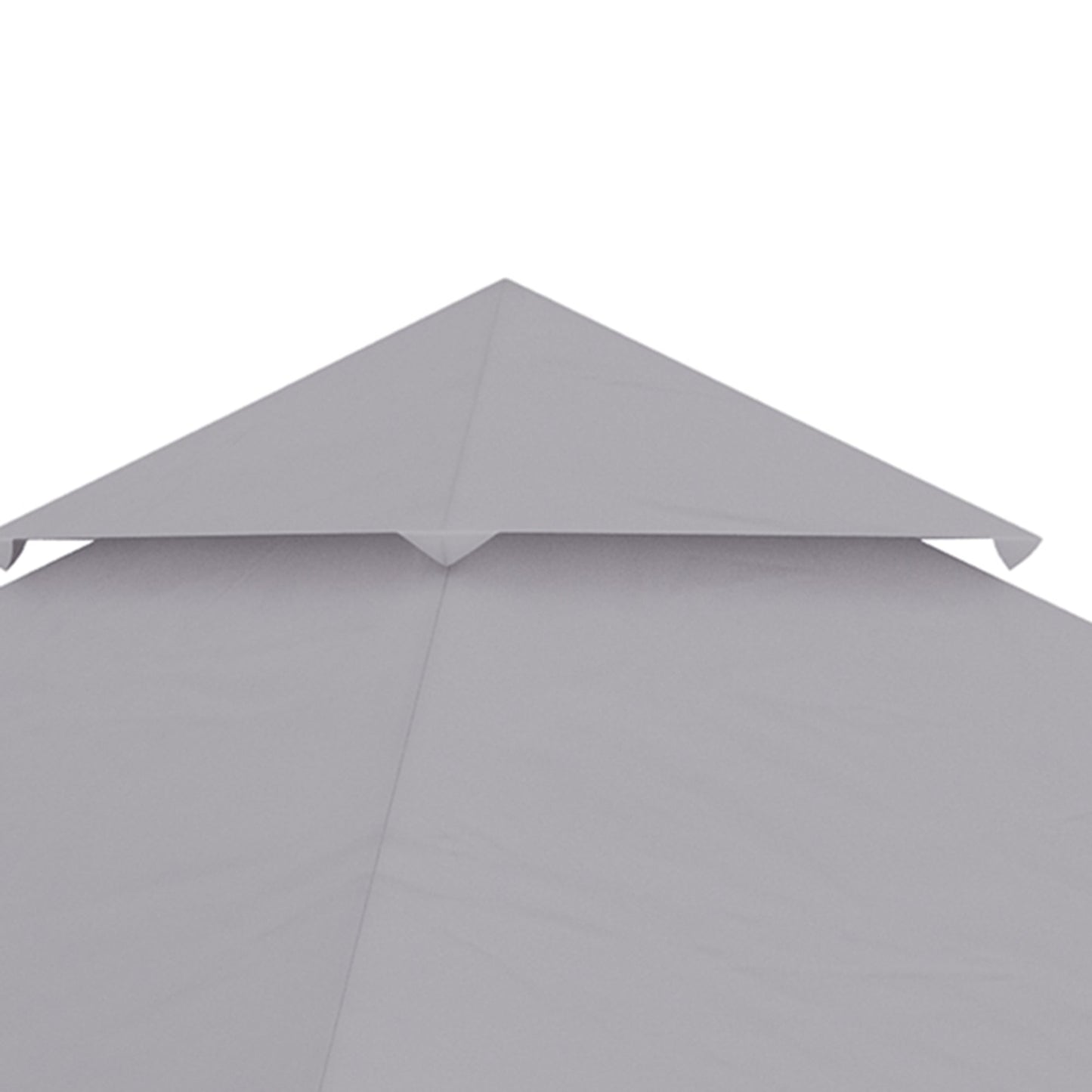 10' x 10' Gazebo Replacement Canopy Cover, 2-Tier Gazebo Roof Replacement (TOP ONLY), Light Grey Gazebo Canopy Replacement   at Gallery Canada