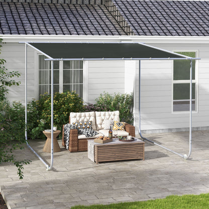 10' x 10' Mobile Pergola Kit, Portable Garden Gazebo with Wheels, Sandbags, Steel Frame, UV-resistant Pergolas   at Gallery Canada