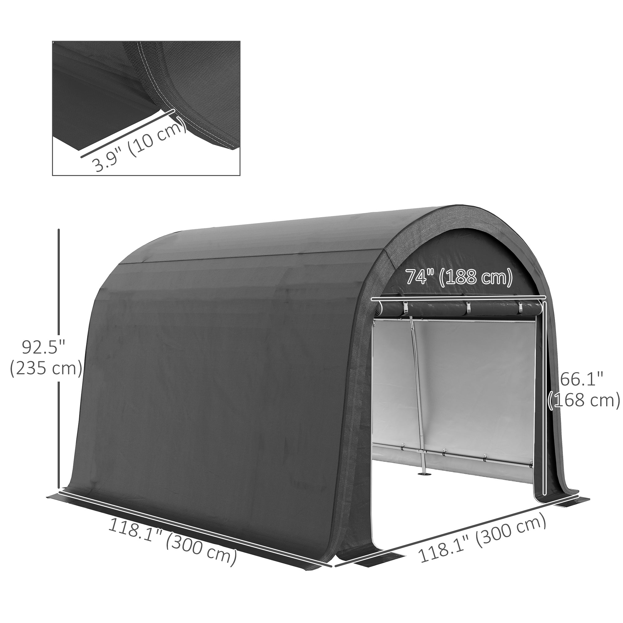 10' x 10' Outdoor Storage Tent, Heavy Duty and Waterproof Portable Shed for Bike, Motorcycle &; Garden Tools Sheds   at Gallery Canada