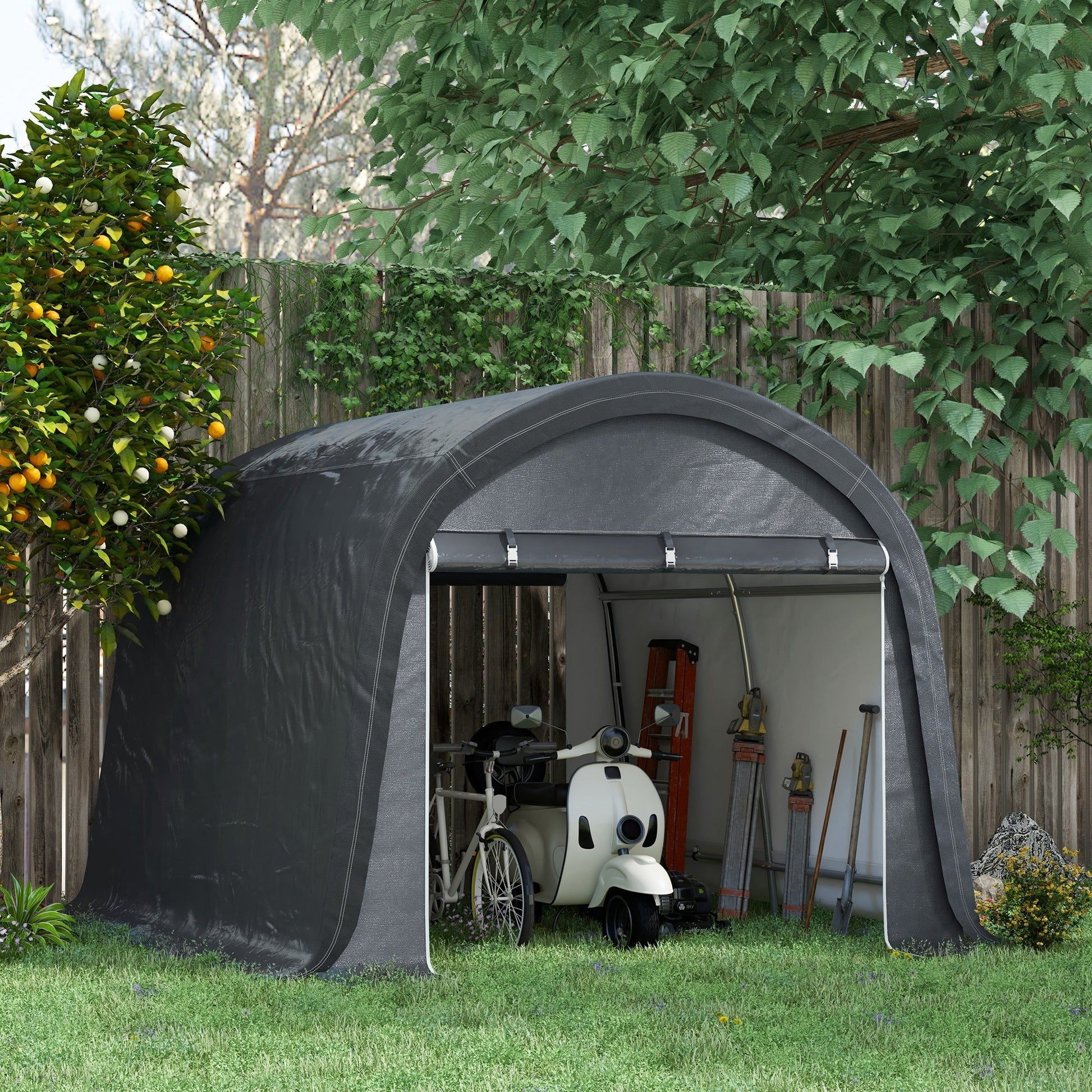 10' x 10' Outdoor Storage Tent, Heavy Duty and Waterproof Portable Shed for Bike, Motorcycle &; Garden Tools Sheds   at Gallery Canada