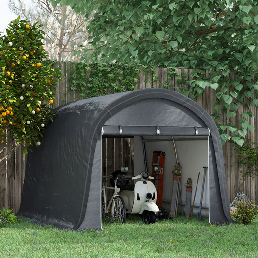 10' x 10' Outdoor Storage Tent, Heavy Duty and Waterproof Portable Shed for Bike, Motorcycle &; Garden Tools Sheds Grey  at Gallery Canada