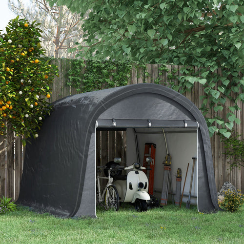 10' x 10' Outdoor Storage Tent, Heavy Duty and Waterproof Portable Shed for Bike, Motorcycle &; Garden Tools