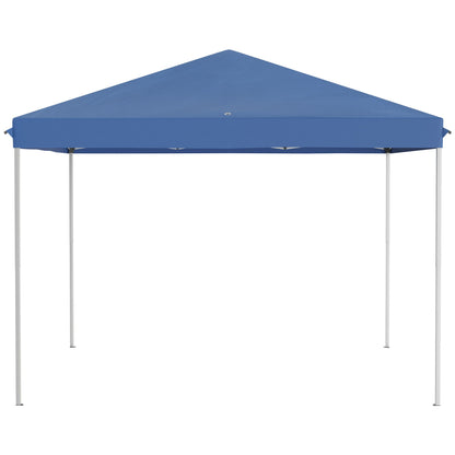 10' x 10' Pop Up Canopy Tent Gazebo with Removable Mesh Sidewall Netting, Carry Bag for Backyard Patio Outdoor, Blue Pop Up Canopies   at Gallery Canada