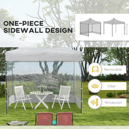 10' x 10' Pop Up Canopy Tent Gazebo with Wheeled Carry Bag and Sides, Height Adjustable for Outdoor, Patio, Garden Pop Up Canopies   at Gallery Canada