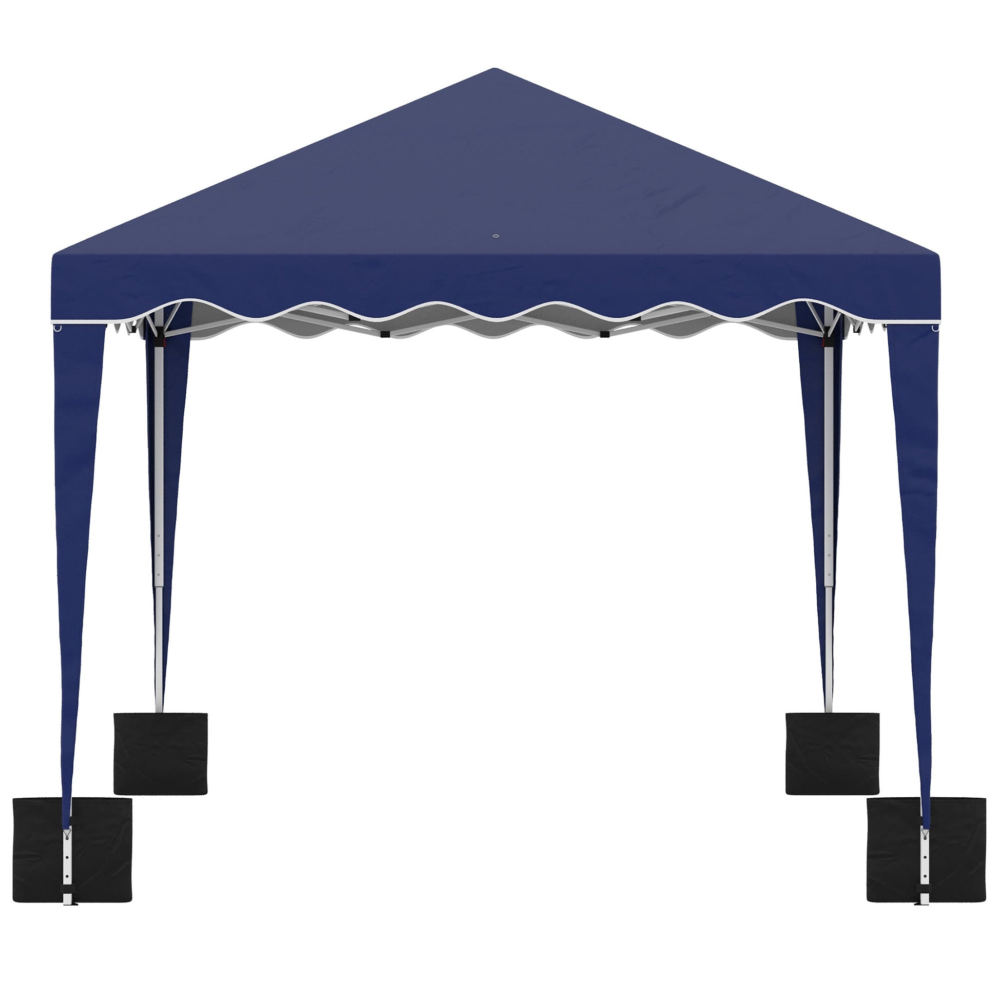 10' x 10' Pop Up Canopy Tent, Instant Shelter with Adjustable Height, Garden Outdoor Party Tent with Carry Bag and Sand Bags, Blue Pop Up Canopies   at Gallery Canada