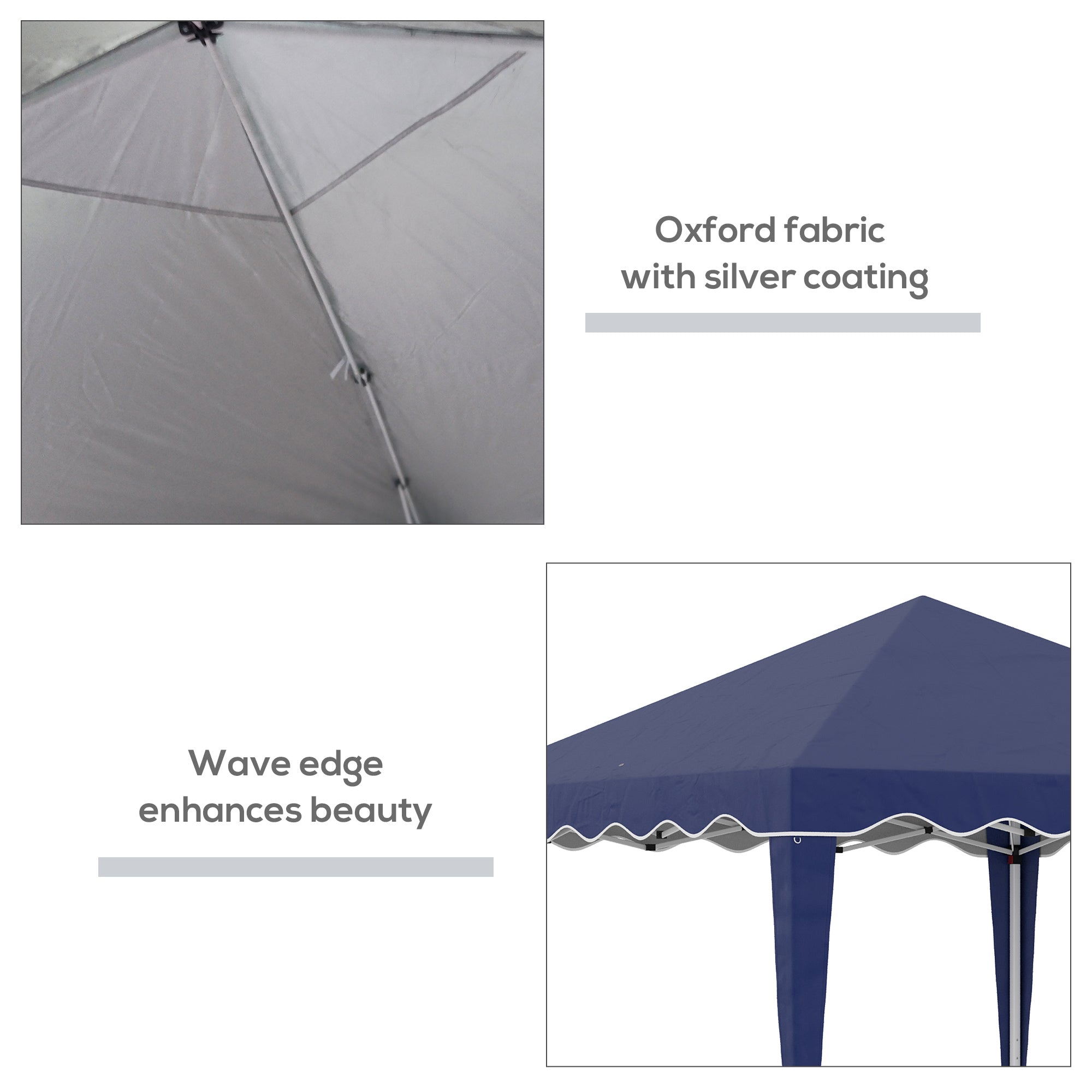 10' x 10' Pop Up Canopy Tent, Instant Shelter with Adjustable Height, Garden Outdoor Party Tent with Carry Bag and Sand Bags, Blue Pop Up Canopies   at Gallery Canada