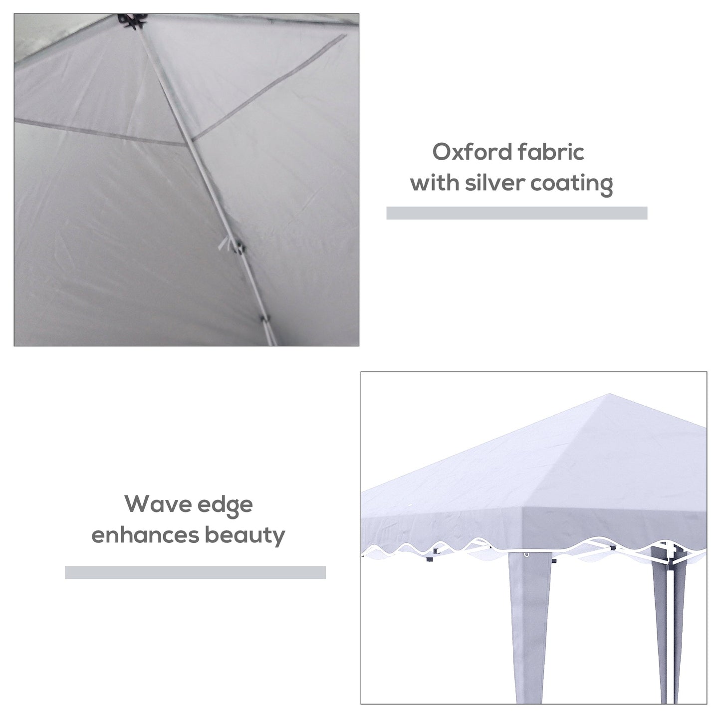 10' x 10' Pop Up Canopy Tent, Instant Shelter with Adjustable Height, Garden Outdoor Party Tent with Carry Bag and Sand Bags, White Pop Up Canopies   at Gallery Canada