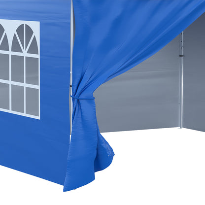 10' x 10' Pop Up Canopy Tent, Instant Sun Shelter, Tents for Parties, with Wheeled Carry Bag, for Outdoor, Garden, Patio, Blue Pop Up Canopies   at Gallery Canada