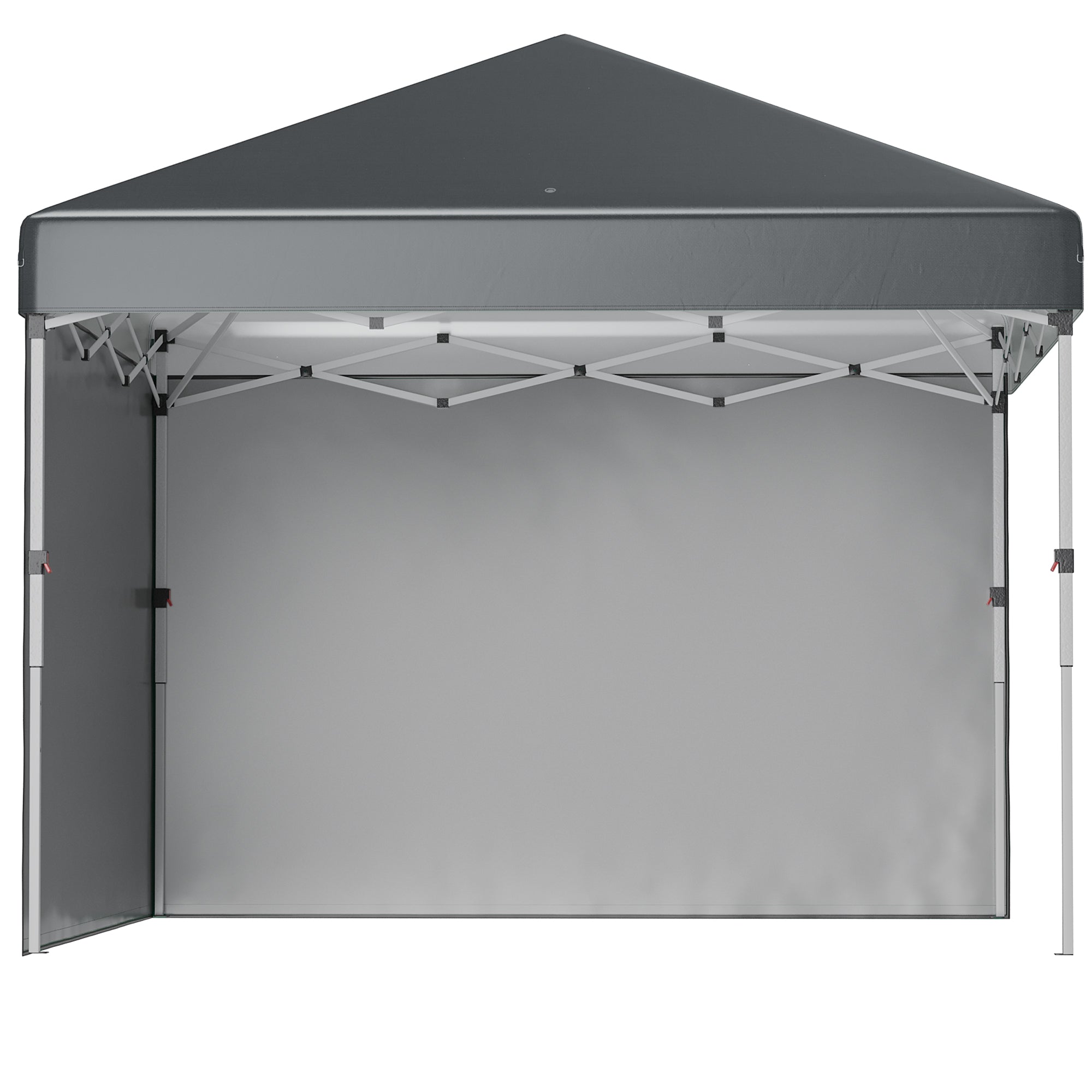 10' x 10' Pop Up Canopy with Sidewalls, Roller Bag, Height Adjustable Instant Tent for Outdoor, Garden, Patio, Dark Grey Pop Up Canopies Dark Grey  at Gallery Canada