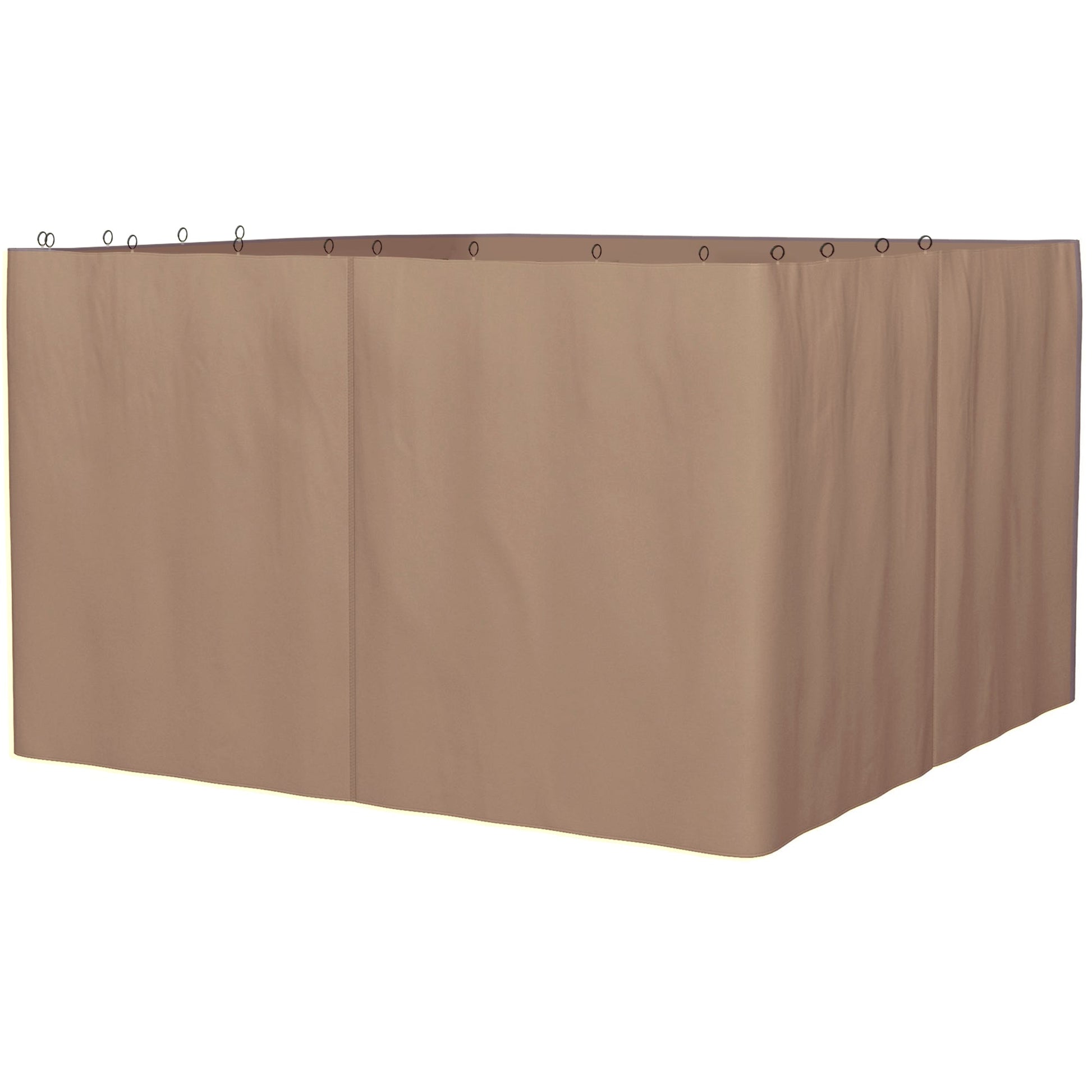 10' x 10' Universal Gazebo Sidewall Set with 4 Panels, Hooks/C-Rings Included for Pergolas &; Cabanas, Brown Gazebo Sidewalls Brown  at Gallery Canada