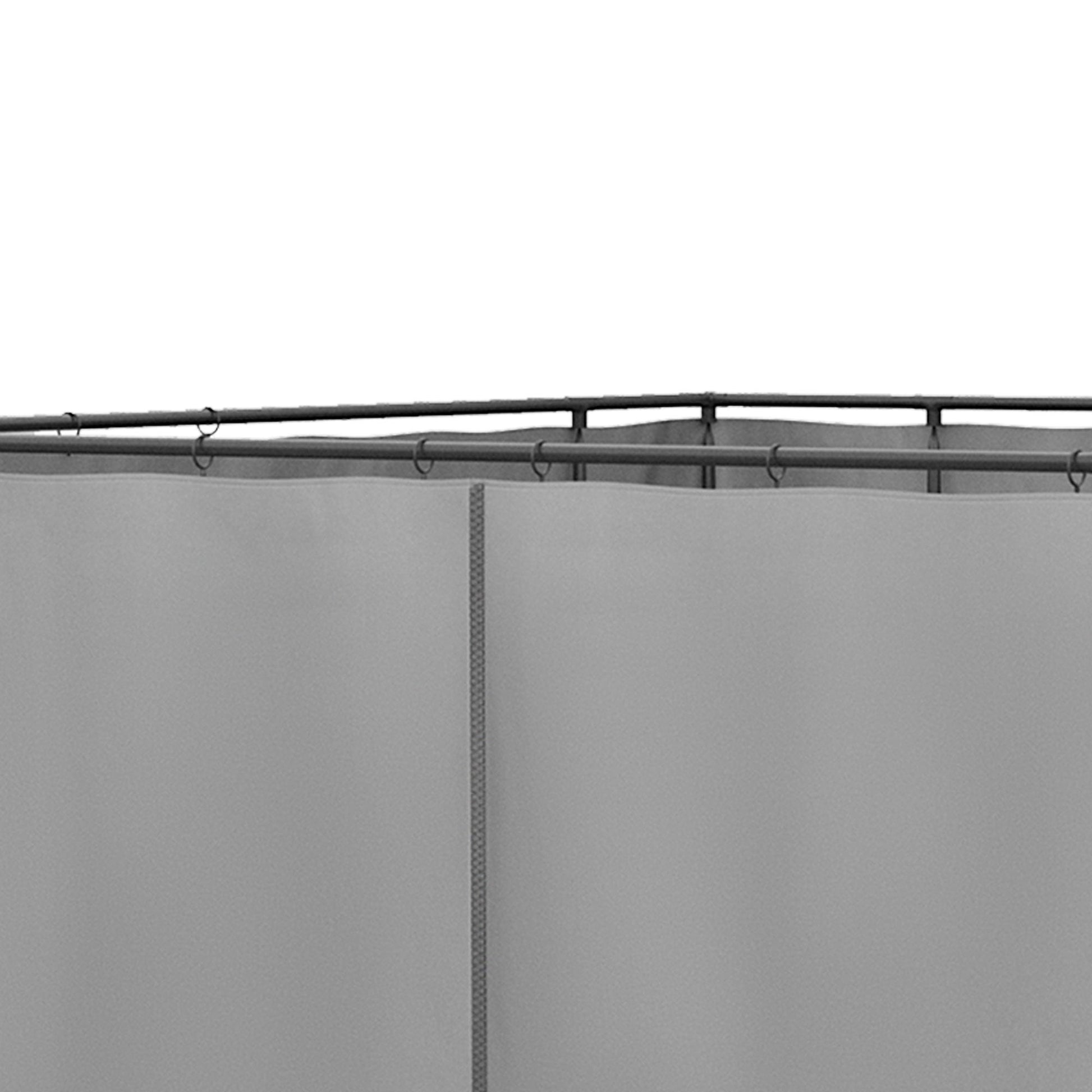 10' x 10' Universal Gazebo Sidewall Set with 4 Panels, Hooks/C-Rings Included for Pergolas &; Cabanas, Light Grey Gazebo Sidewalls   at Gallery Canada