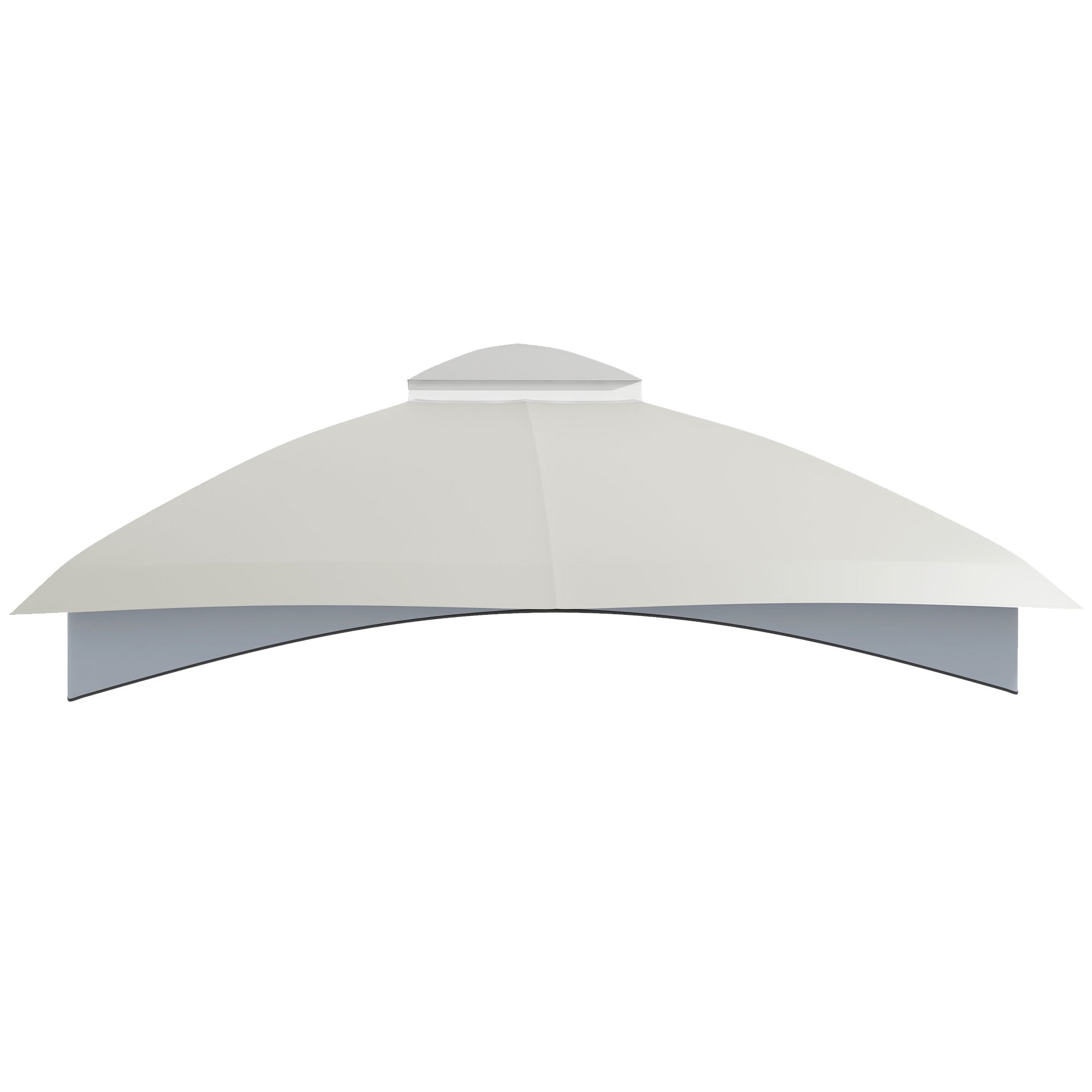 10' x 12' Double-Tier Gazebo Cover, Patio Gazebo Canopy Replacement with Drainage Holes, Light Grey Gazebo Canopy Replacement Light Grey  at Gallery Canada