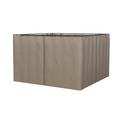 10' x 12' Universal Gazebo Sidewall Set with 4 Panels, Hooks, C-Rings Included for Pergolas &; Cabanas, Brown Gazebo Sidewalls Dark Brown  at Gallery Canada